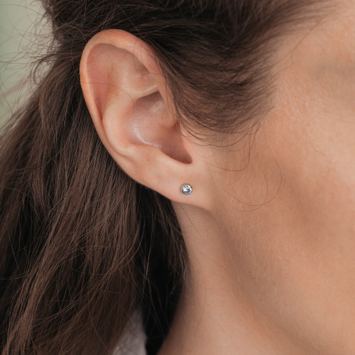 Пусеты Fiore Luna Cubic zirconia Ske Blue, SWE0128 SB S фото 4